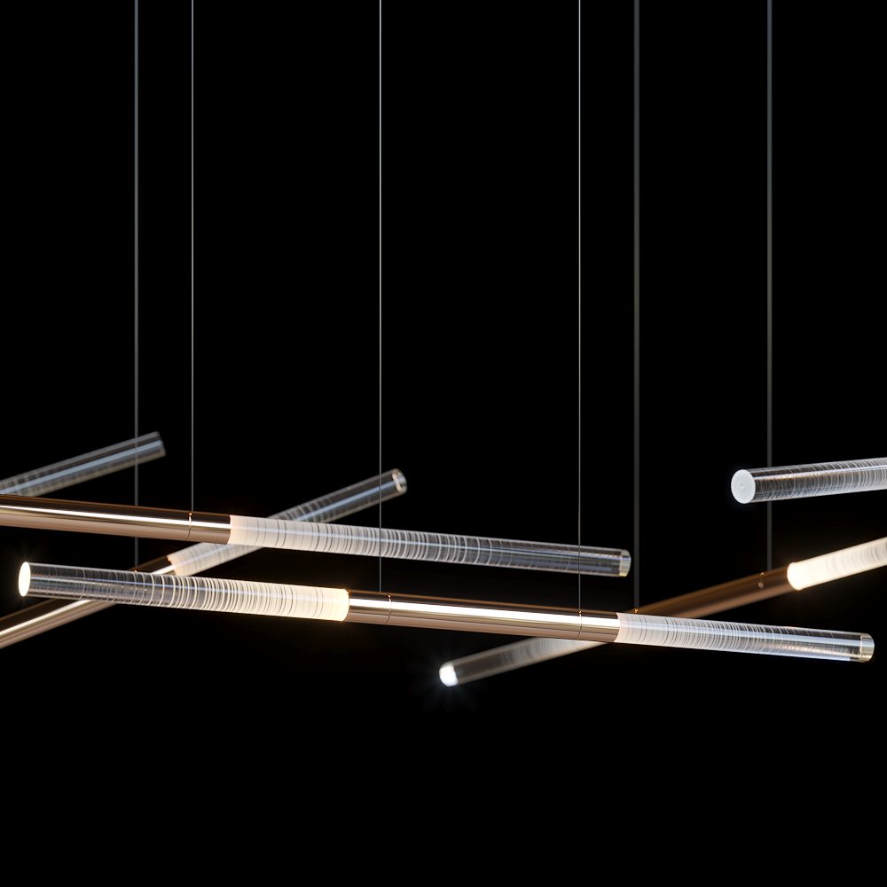 Linear Rod Scatter Pendant