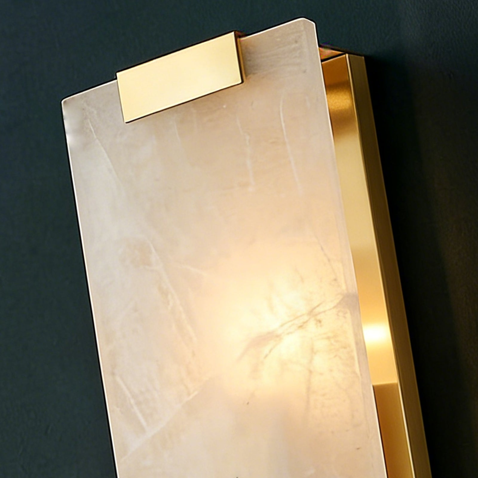 Rectangular Natural Alabaster Wall Sconce by Bling Lighting Studio