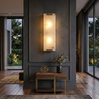Rectangular Natural Alabaster Wall Sconce by Bling Lighting Studio