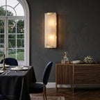 Rectangular Natural Alabaster Wall Sconce by Bling Lighting Studio