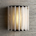 SYLIRA RIBBED ALABASTER PANEL SCONCE by Bling Lighting Studio