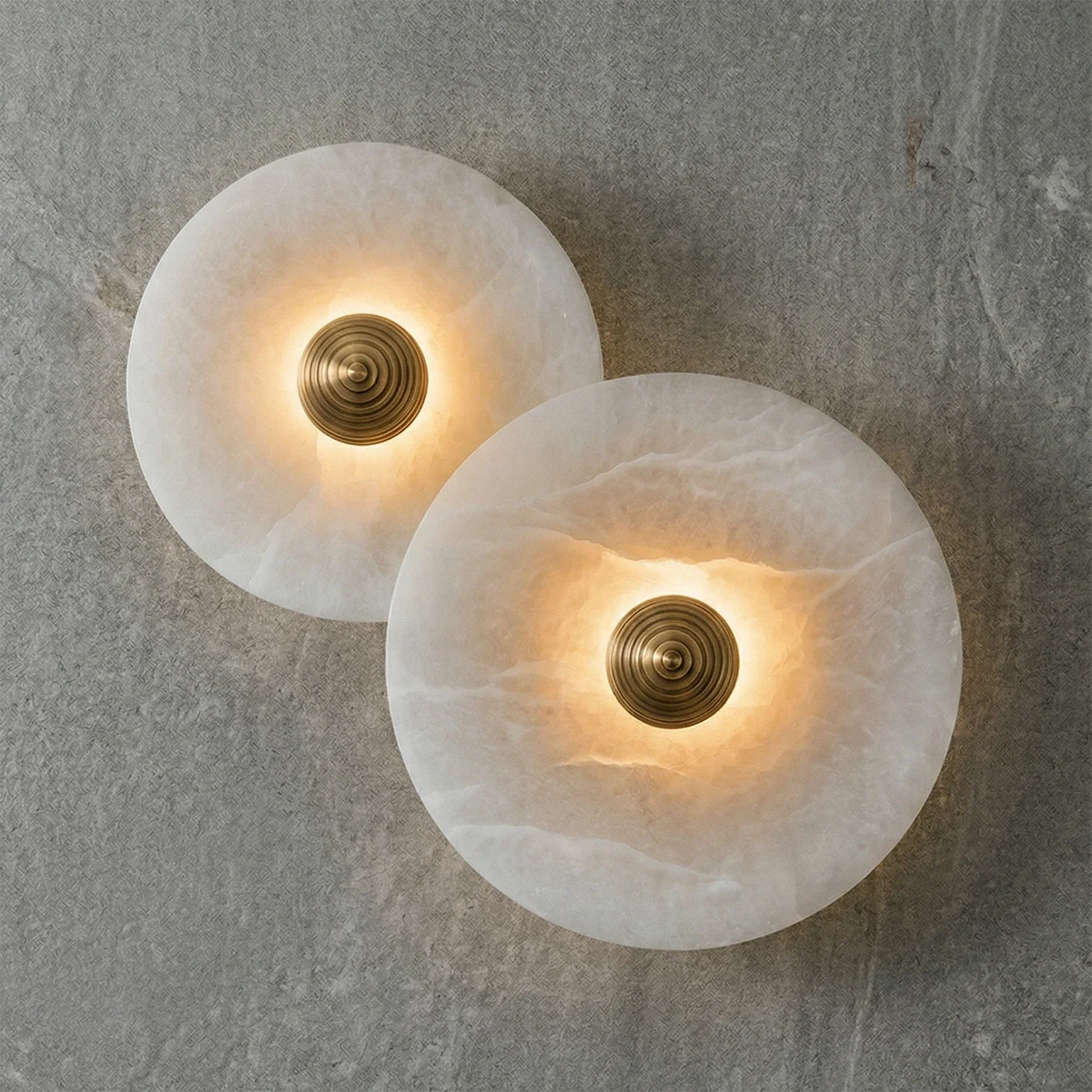 Round Alabaster Wall Lamp