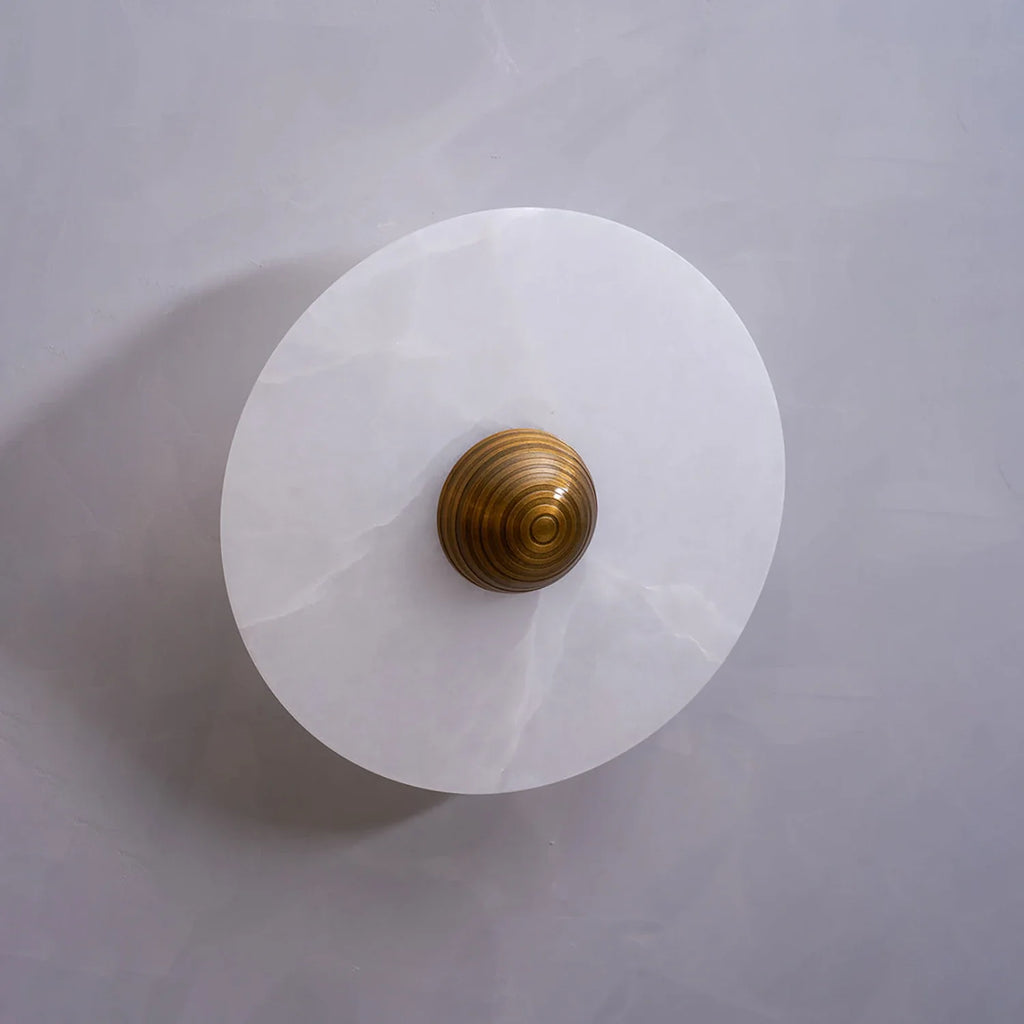 Round Alabaster Wall Lamp
