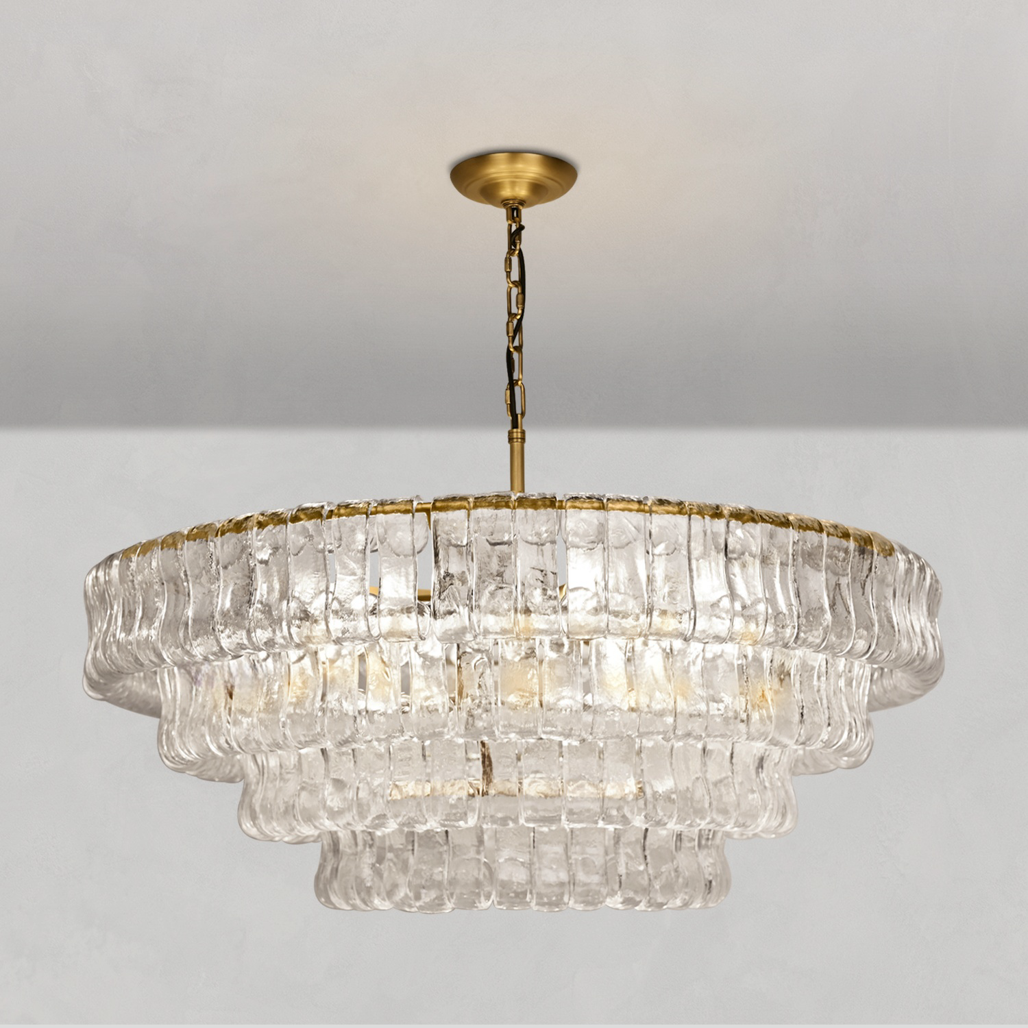 Ghiaccio Round Chandelier by Bling Lighting Studio