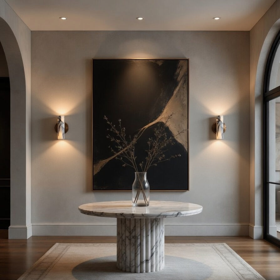Moonshade Alabaster Wall Sconce by Bling Lighting Studio