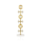 Sculptural Alabaster & Brass Floor Lamp