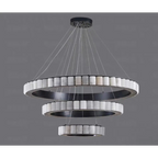 Tiered Alabaster Spiral Chandelier