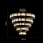 Tiered Alabaster Spiral Chandelier