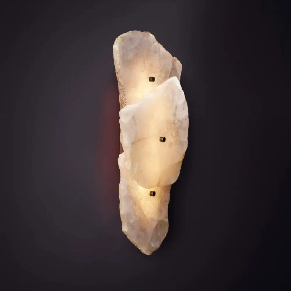 Raw Alabaster Wall Sconce detail view
