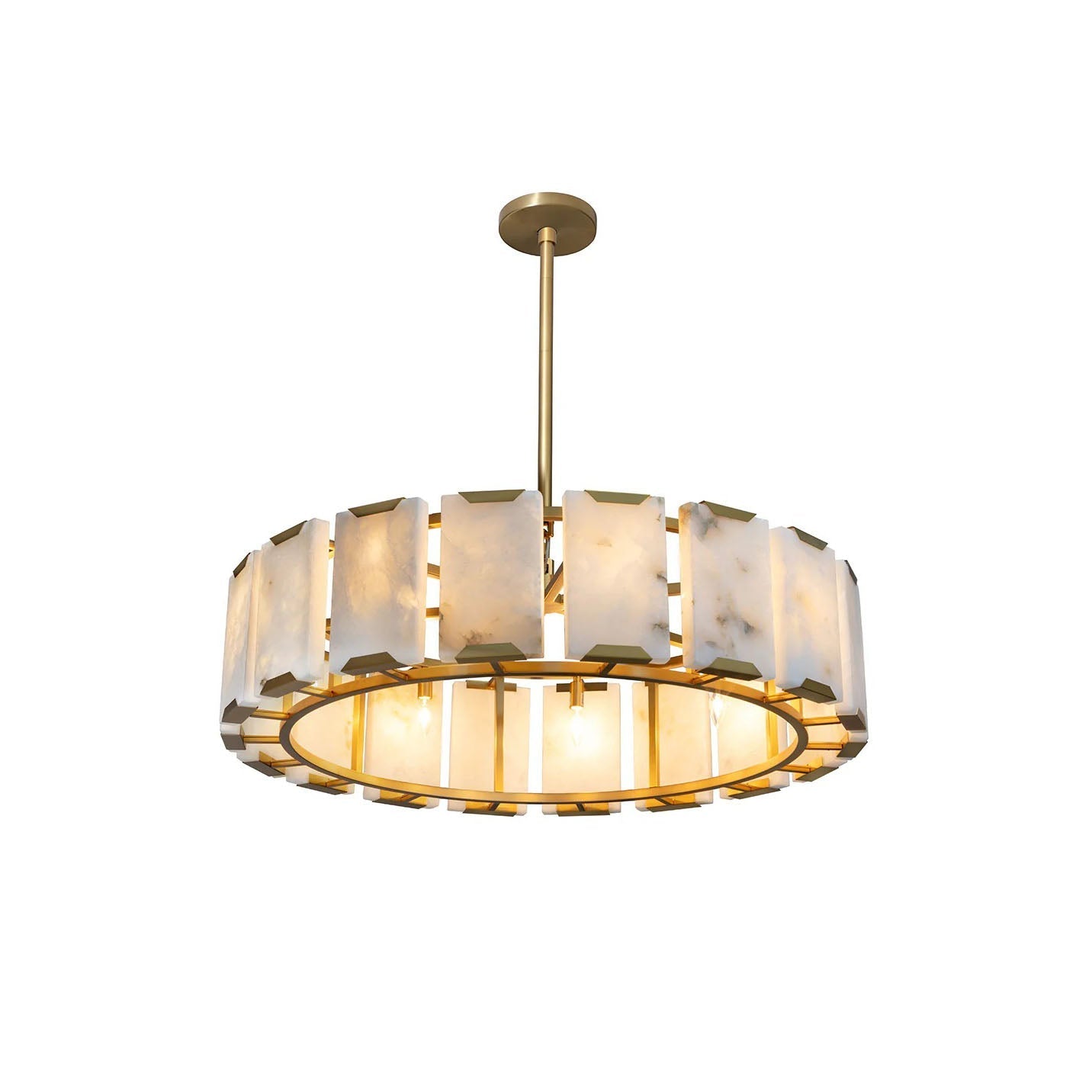 Rovira Alabaster Chandelier by Bling Lighting Studio