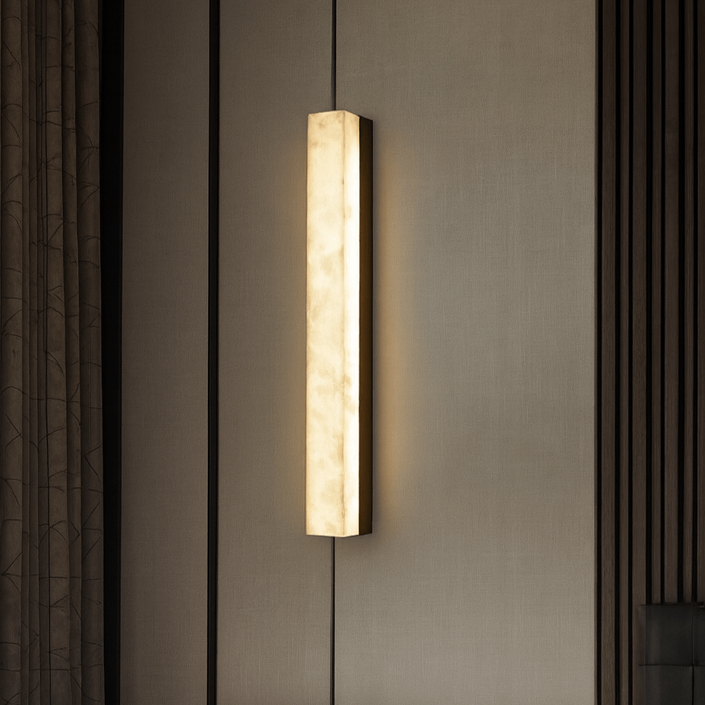 Linden Alabaster Wall Sconce Black additional product view