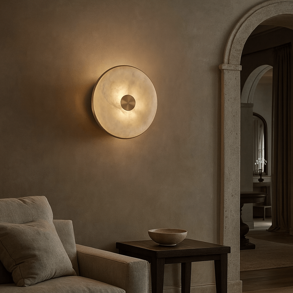 Windsor Alabaster Wall Sconce detail view