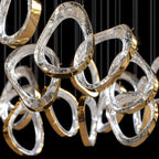 Gold Crystal Loop Chandelier